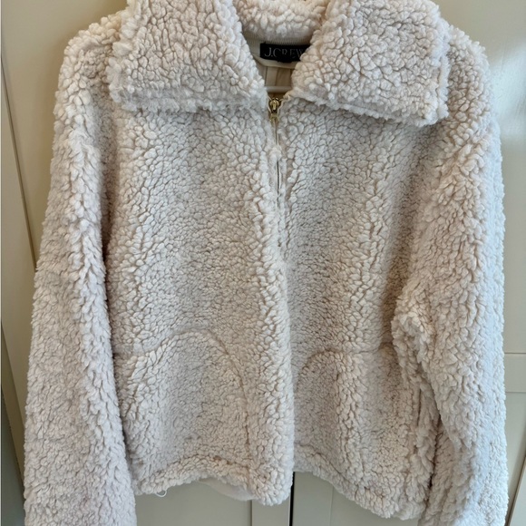 J. Crew Jackets & Blazers - J. Crew Cream Teddy Pullover Jacket